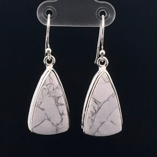 Sterling Silver Howlite Earrings