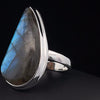 Sterling Silver Labradorite Ring Size 8
