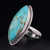 Sterling Silver Kingman Turquoise Ring Size 9.5