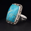 Sterling Silver Kingman Turquoise Ring Size 8