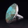 Sterling Silver Kingman Turquoise Ring Size 9.5