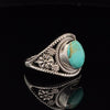 Sterling Silver Kingman Turquoise Ring Size 9.5