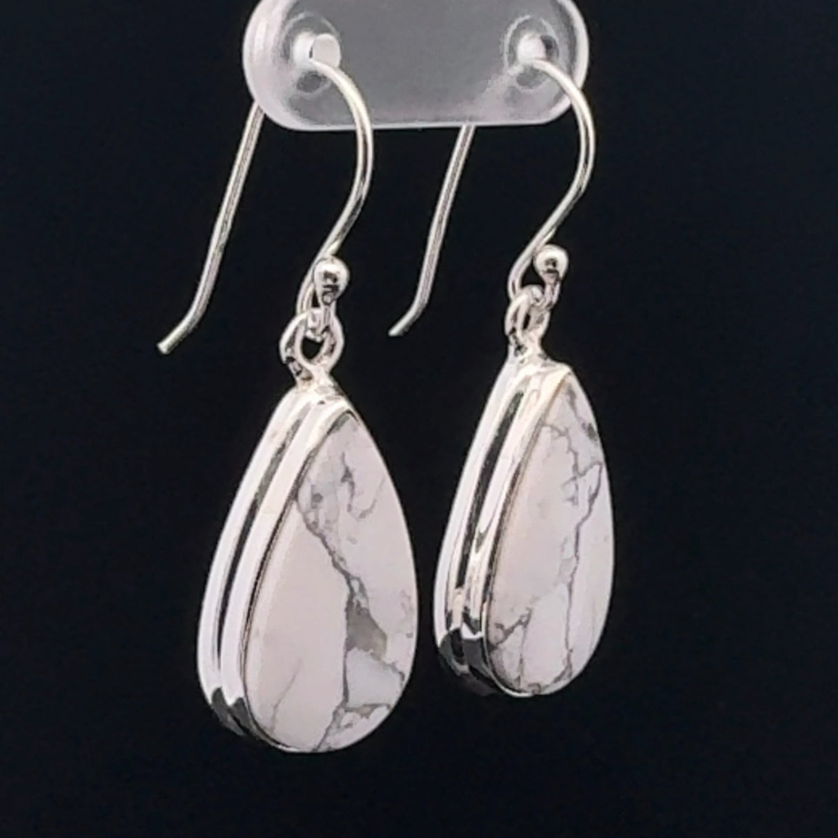 Sterling Silver Howlite Earrings
