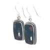 Sterling Silver Bloodstone Earrings