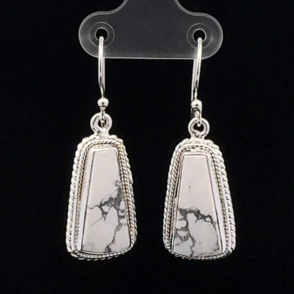 Sterling Silver Howlite Earrings