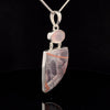Sterling Silver Porcelian Jasper and Rose Quartz Pendant