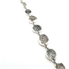 Sterling Silver Tourmalated Quartz and Herkimer Diamond Bracelet