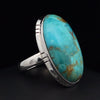 Sterling Silver Kingman Turquoise Ring Size 5