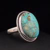 Sterling Silver Kingman Turquoise Ring Size 8