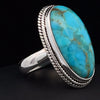 Sterling Silver Kingman Turquoise Ring Size 7