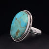 Sterling Silver Kingman Turquoise Ring Size 9.5