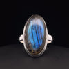 Sterling Silver Labradorite Ring Size 9