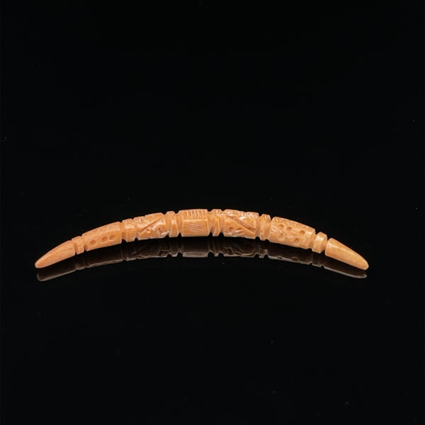 6g Fossilized Mammoth Carved Septum Tusk
