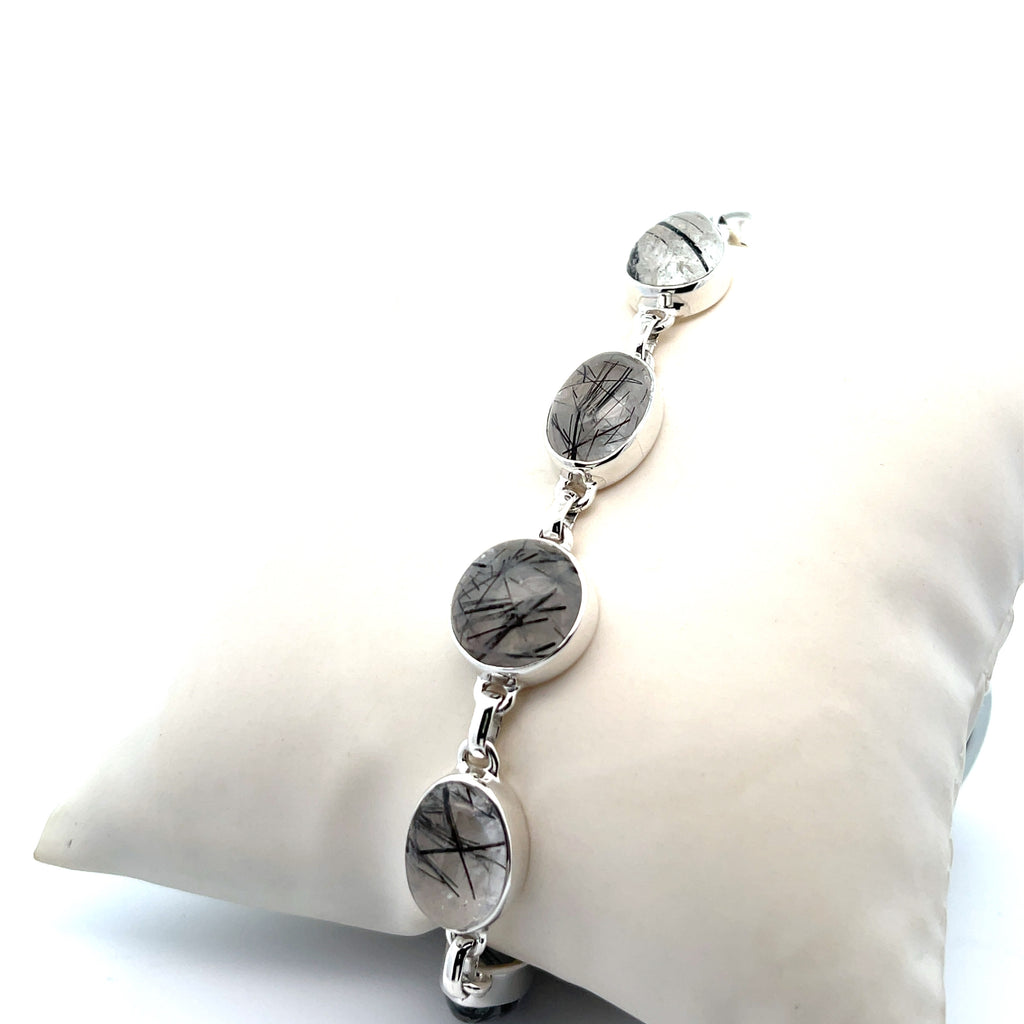 Sterling Silver Tourmalated Quartz Bracelet