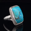 Sterling Silver Kingman Turquoise Ring Size 10