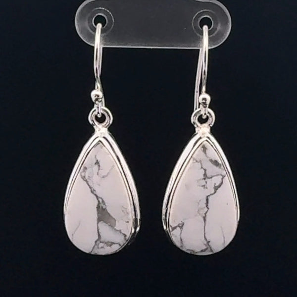 Sterling Silver Howlite Earrings