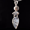 Sterling Silver Montana Agate and Smoky Quartz Pendant