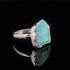 Sterling Silver Raw Turquoise Ring Size 9