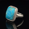 Sterling Silver Kingman Turquoise Ring Size 10