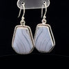 Sterling Silver Blue Lace Agate Earrings
