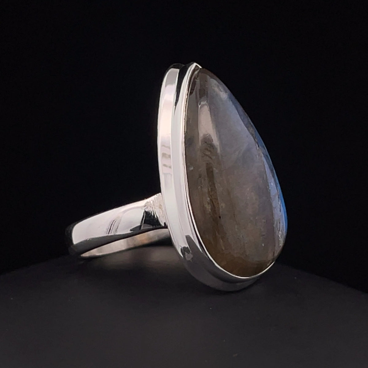 Sterling Silver Labradorite Ring Size 9