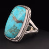 Sterling Silver Kingman Turquoise Ring Size 7