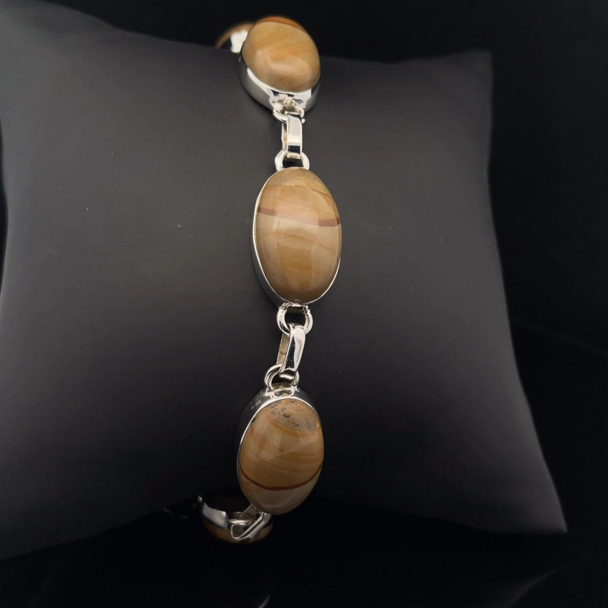 Sterling Silver Wildhorse Picture Jasper Bracelet
