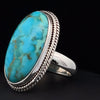 Sterling Silver Kingman Turquoise Ring Size 7