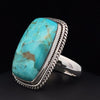 Sterling Silver Kingman Turquoise Ring Size 7
