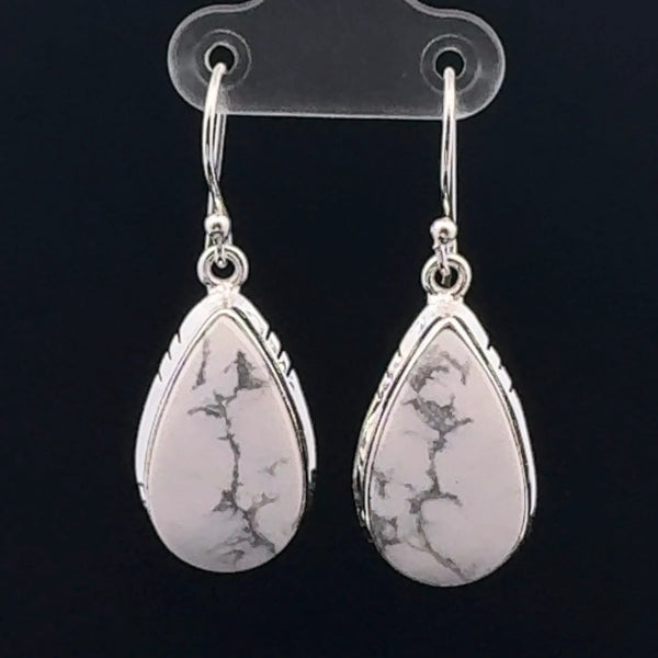 Sterling Silver Howlite Earrings