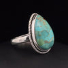 Sterling Silver Kingman Turquoise Ring Size 9.5