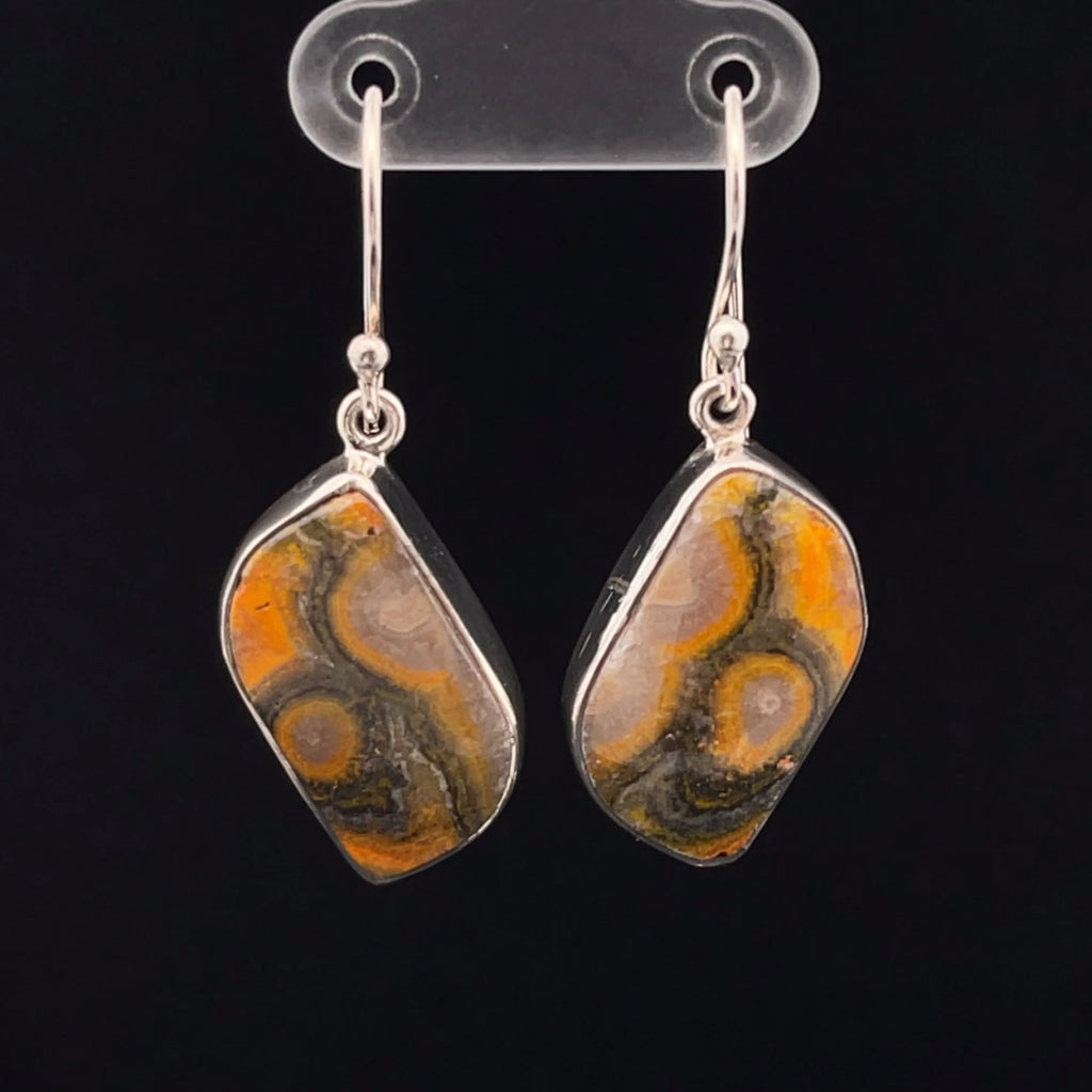 Sterling Silver Bumble Bee Jasper Earrings