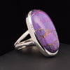 Sterling Silver Copper Purple Turquoise Ring Size 7