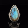 Sterling Silver Labradorite Ring Size 10