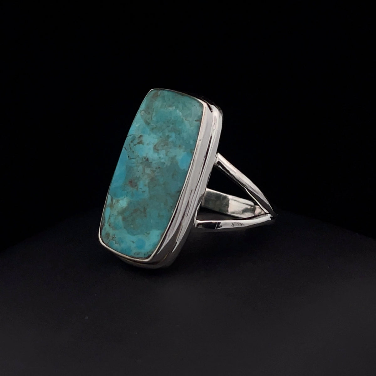 Sterling Silver Kingman Turquoise Ring Size 7