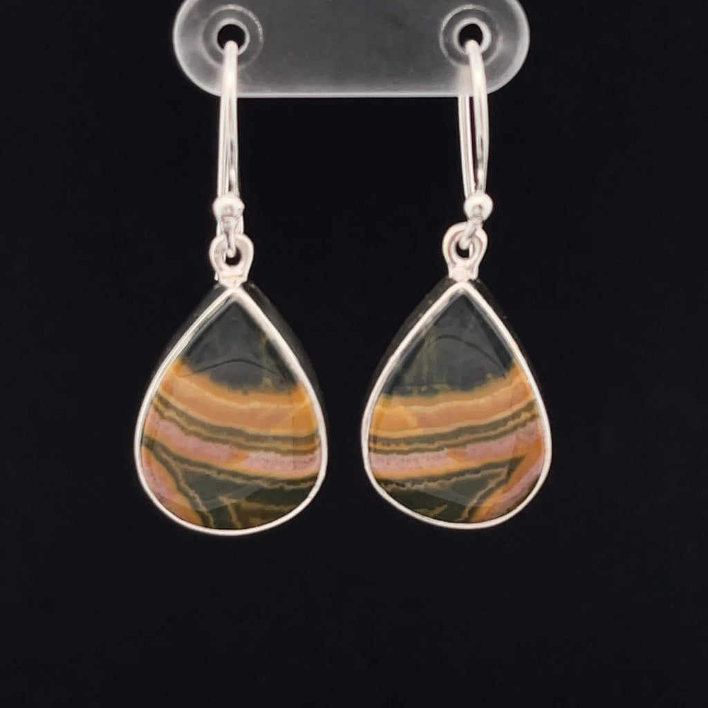 Sterling Silver Ocean Jasper Earrings