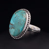 Sterling Silver Kingman Turquoise Ring Size 9.5