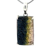 Sterling Silver Carved Watermelon Tourmaline Pendant