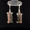 Sterling Silver Carved Watermelon Tourmaline Earrings