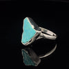 Sterling Silver Raw Turquoise Ring Size 8