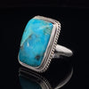 Sterling Silver Kingman Turquoise Ring Size 10