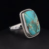 Sterling Silver Kingman Turquoise Ring Size 5.5