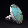 Sterling Silver Kingman Turquoise Ring Size 9.5