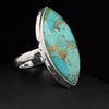 Sterling Silver Kingman Turquoise Ring Size 8