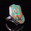 Sterling Silver Raw Turquoise Ring Adjustable