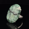 Sterling Silver Emerald Ring Size 8