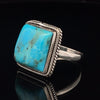 Sterling Silver Kingman Turquoise Ring Size 10