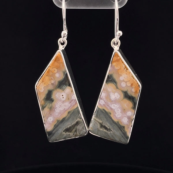 Sterling Silver Ocean Jasper Earrings