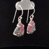 Sterling Silver Carved Watermelon Tourmaline Earrings