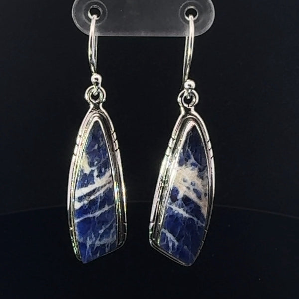 Sterling Silver Sodalite Earrings